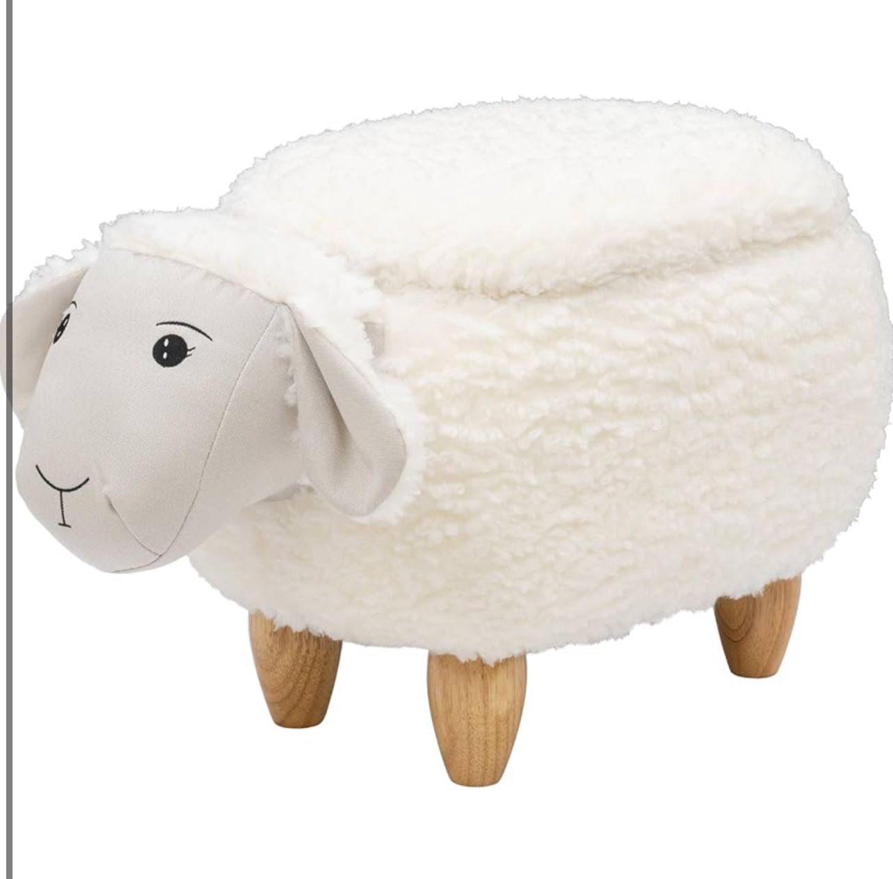 Brand New In The Box Pearington Sheep Ottoman with Storage, Furniture for Living Room, Gameroom, Playroom, Bedroom Décor, Soft Animal Shaped, White