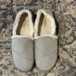 TOMS Fleece Lined Shoes, Cotton/Polyester Blend, Dove Gray, Size 10 Women’s