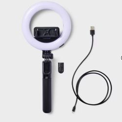 Tripod Selfie Stick with LED Ring Light - heyday™ Black