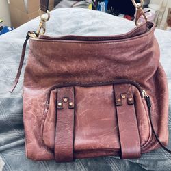 SHE+LO Boho Leather Satchel BAG PURSE - LIKE NEW