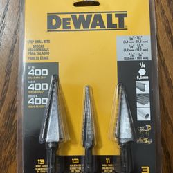 Dewalt STEP DRILL BITS  AVAILABLE 