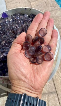 Glass beads for fireplace or fire pit