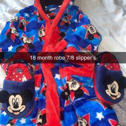 Mickey Robe And Slipper