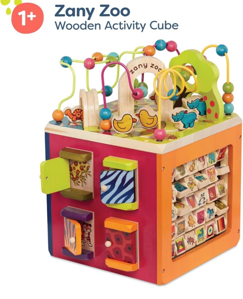 Zany Zoo Wooden Activity Cube