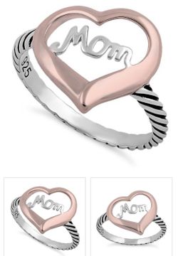 Silver mom ring