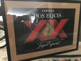 Dos Equis framed art work 30" x 40" as "NEW"