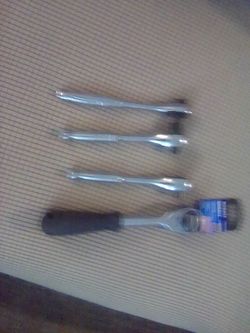 4- Kobalt Ratchet #-90 -Tooth 3/8-in Drive , #-90 tooth 1/2 in Drive, #813 1/4-1/2 in, #24- 90 -Tooth 3/8-in Drive. New