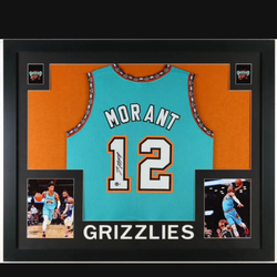 Ja Morant autographed jersey custom framed