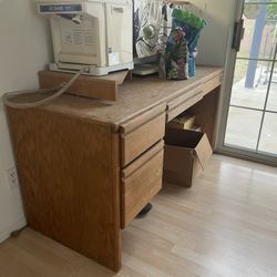 Free Solid Wood Desk