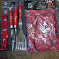 Father's Day San Francisco 49er's Chef Apron BBQ Grill Utensils 