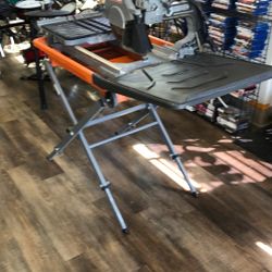 96091 Ridgid R4040 12a 8” Corded Wet Tile Saw With Stand 575218