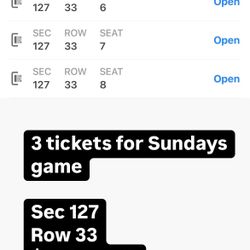 Sundays Game 3 Tickets 