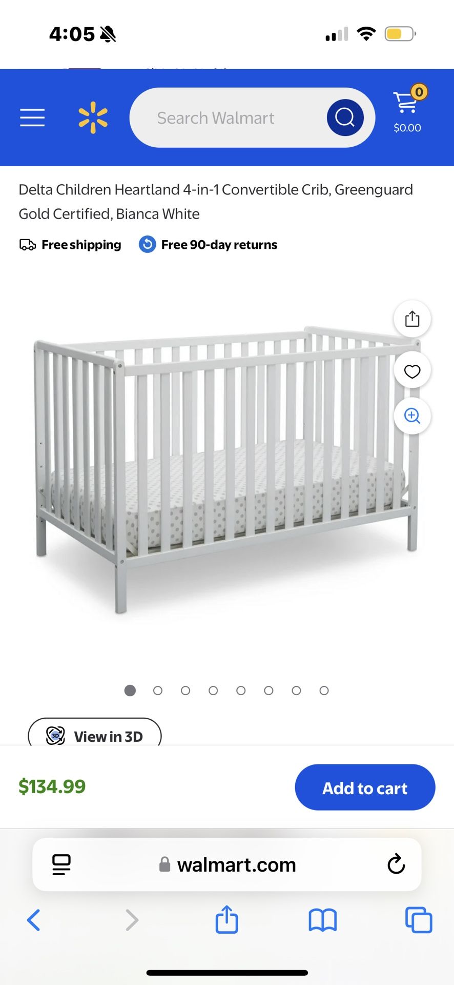 Delta Children Heartland 4-in-1 Convertible Crib