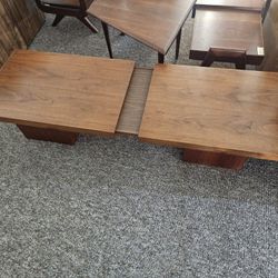 2 MCM Two-Tier Otmar End Table