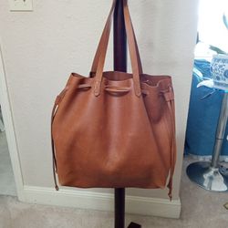 Madewell Large Tote British Brown Leather Shoulder Bag