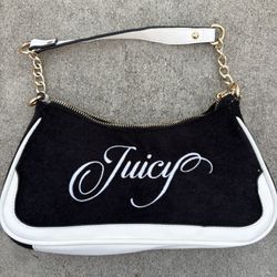 Juicy Couture Raising Star Shoulder Bag Liquorice Black Terry Cloth