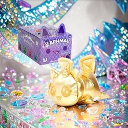 Aphmau MeeMeow 6” Gemstone Dragon Limited Edition Shiny Gold Plush W/Box Bottom. This item is an official Aphmau MeeMeows 6-inch mystery plush, specif