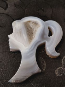 Blue Agate Barbie Carving