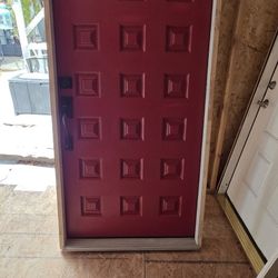 36x80 Front Solid Wood Door, Framed And Painted Ready To Install