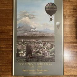 Vintage Smithsonian Poster - 200 Years of Ballooning