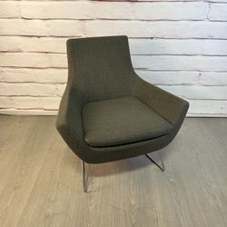 MCM Style Grey Woven Hightower Accent Chair