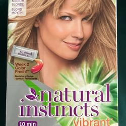 Hair color: Clairol natural Instincts vibrant 8 Medium Blonde