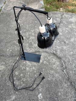 Zoo med dual deep dome light w/ stand