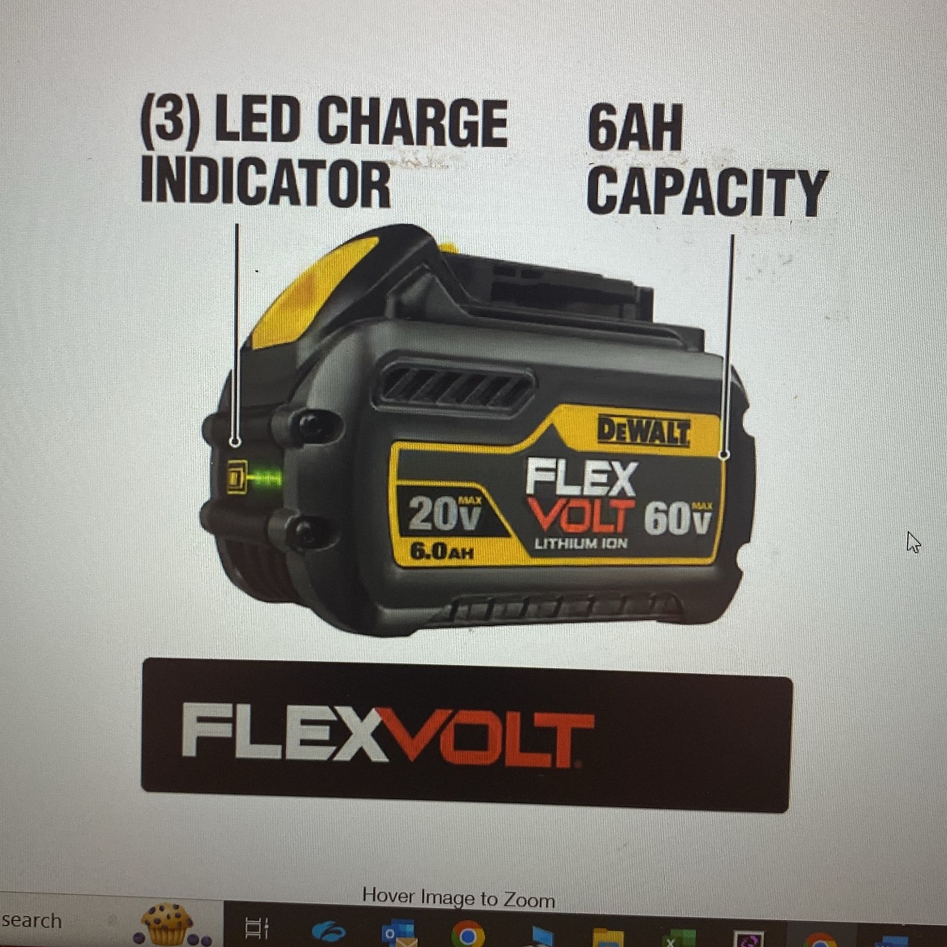 Dewalt Flexvolt 20V/60V Max Lithium Battery