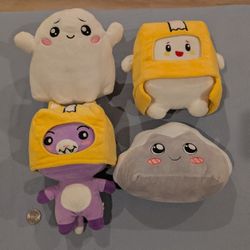 Foxy, Boxy, Ghosty, And Rocky Plushies 
