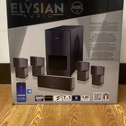 Elysian Audio Model 2 6-Piece Smart Surround Sound 2600W 7.1 Home Theater System