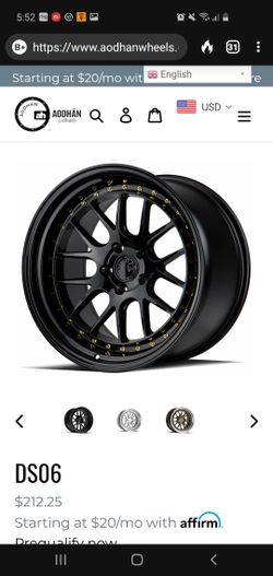 Aodhan wheels 19x9.5 114.3 +15 offset