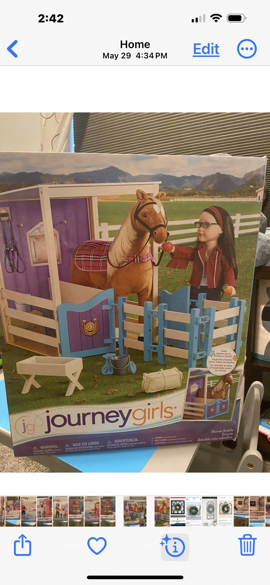Journey Girls Wooden Horse Stable