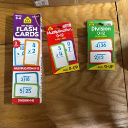 Math Flash Cards.  Multiplication And Division 