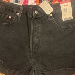 Women’s Levi’s 501 Black Shorts Size 33