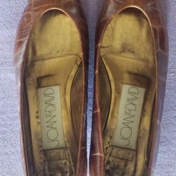 Joan & David Women's Flats Brown Leather Size 9 Made in Italy