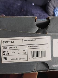 New Balance 327 Kids Sneakers Size 5.5