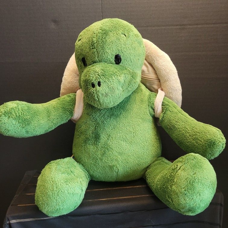 Vintage Build A Bear Trekkin Turtle Tortoise Shell Backpack Zoo Exclusive 