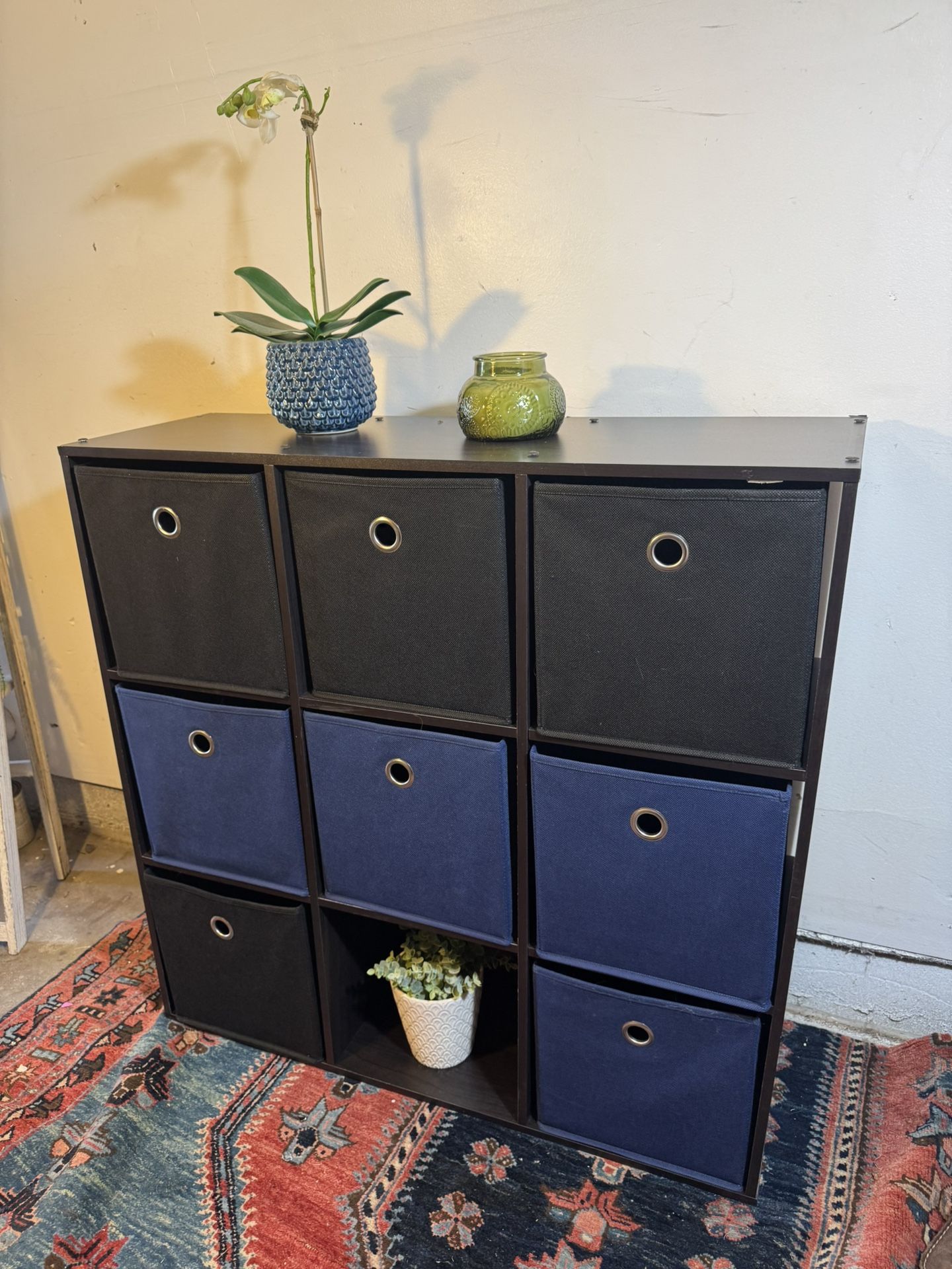 CUBE ORGANIZER WITH FABRIC DRAWERS 26x12x36 In