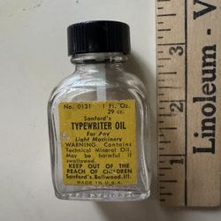 Antique Glass Typewriter Oil Bottle