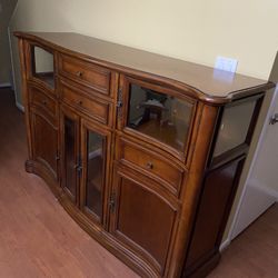 Hutch Cabinet / Buffet (Hand Crafted) Inc. Free Coffee Table