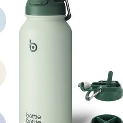 32oz Insulated Water Bottle Stainless Steel —brand new -green