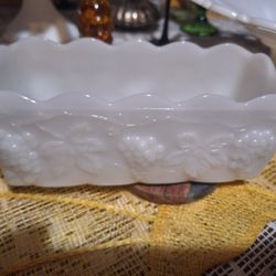 Anchor Hocking Milk Glass Planter