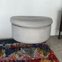 Storage Velvet Stool