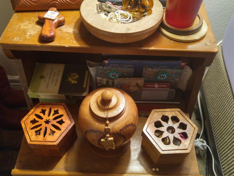 Wooden trinket boxes hand made