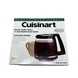 Cuisinart 12-C Glass Replacement Carafe MODEL DCC-1200PRC Open box 