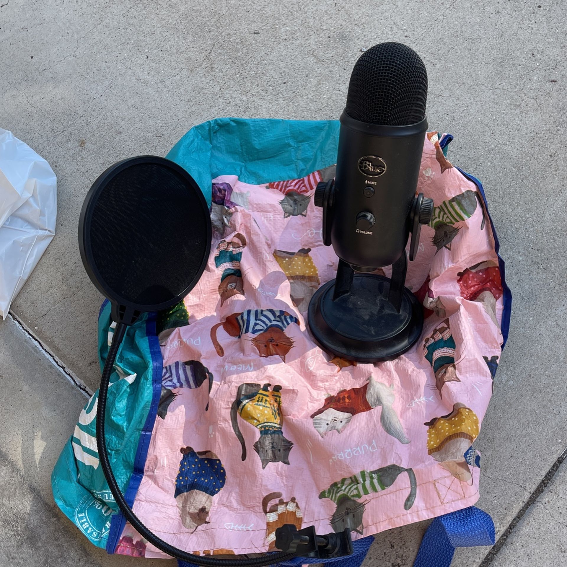 Blue Yeti Microphone With Pop Filter