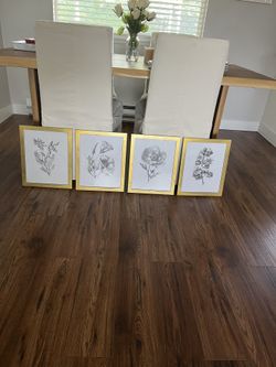 Set Of 4 Framed Botanical Prints 