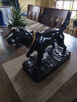 Antique Hunting Dog Statue 