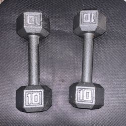 pair of 10 pound weights