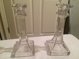 7 inch glass pillar candle holders